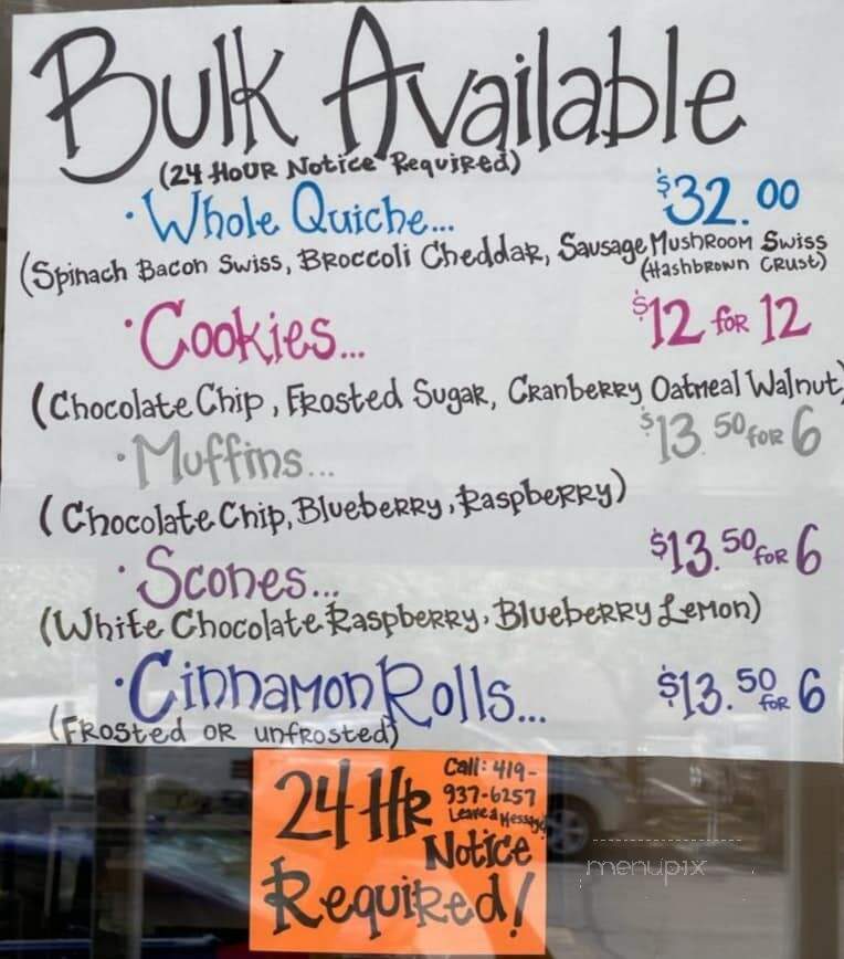 Ooh Lala! - Lakeside Marblehead, OH menu_pic