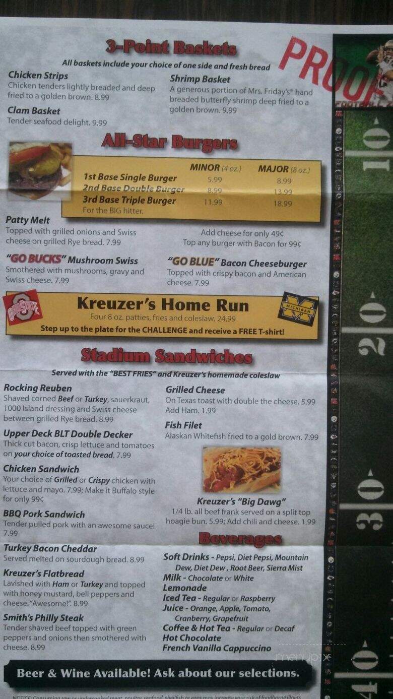 Smith's Restaurant - Wauseon, OH menu_pic