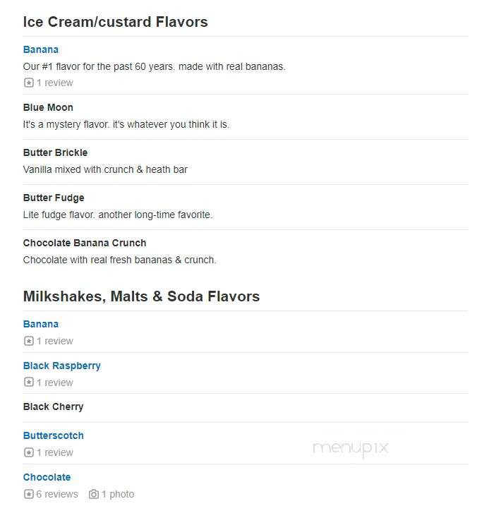 Stoddard's Frozen Custards - Kent, OH menu_pic