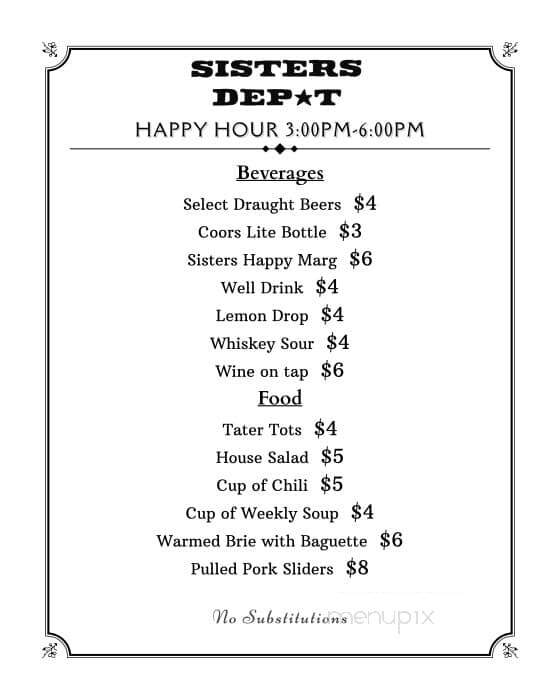 Depot Deli - Sisters, OR menu_pic