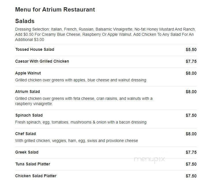 Atrium Restaurant - Kingston, PA