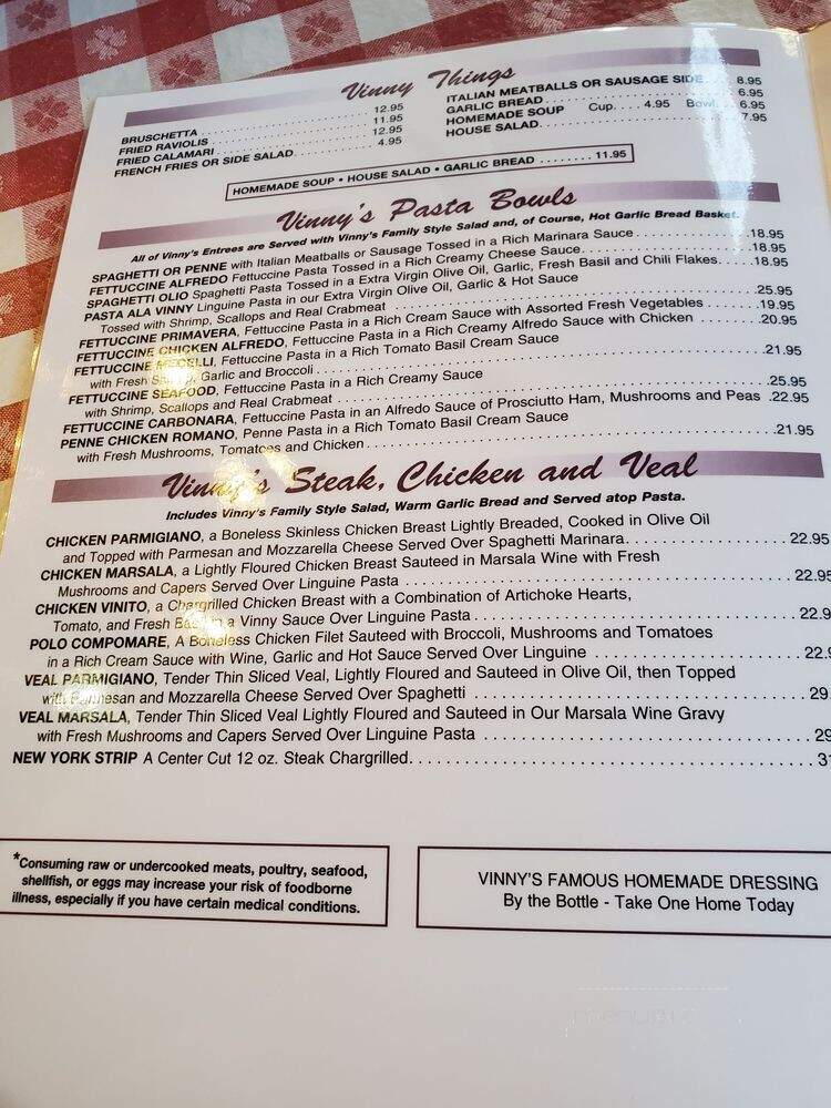 Vinny Vanucchi's - Dubuque, IA menu_pic