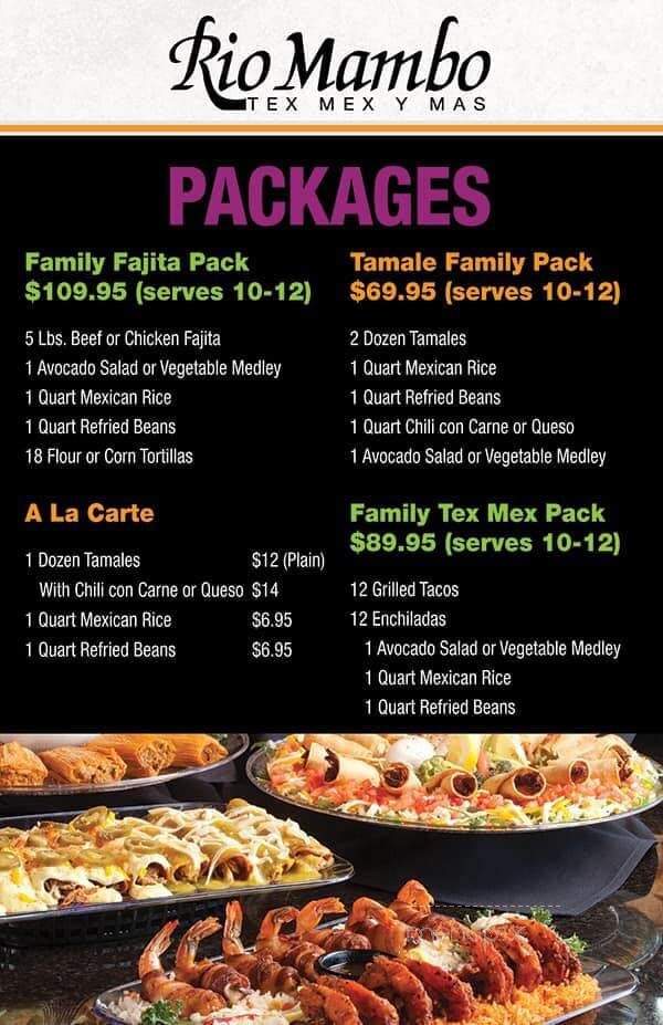 Rio Mambo - Weatherford, TX menu_pic