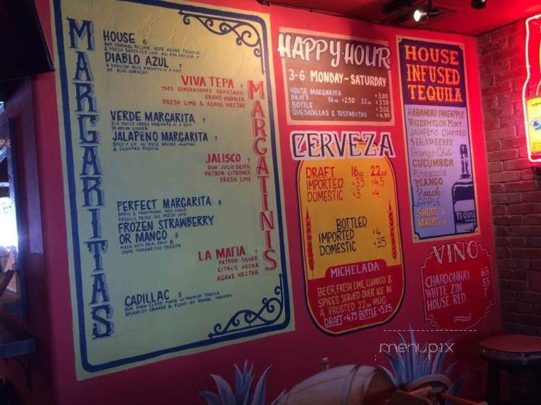 Calle Tepa - Tucson, AZ menu_pic