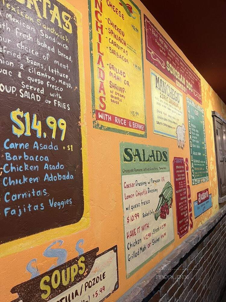 Calle Tepa - Tucson, AZ menu_pic