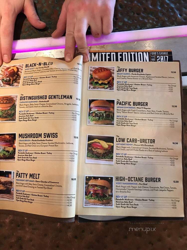 Ford's Garage - Estero, FL menu_pic