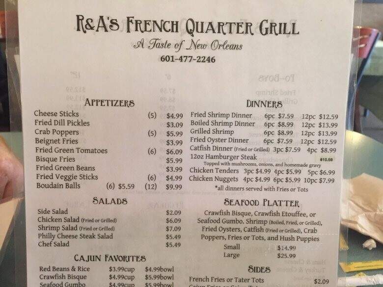 French Quarter Grill - Ellisville, MS menu_pic