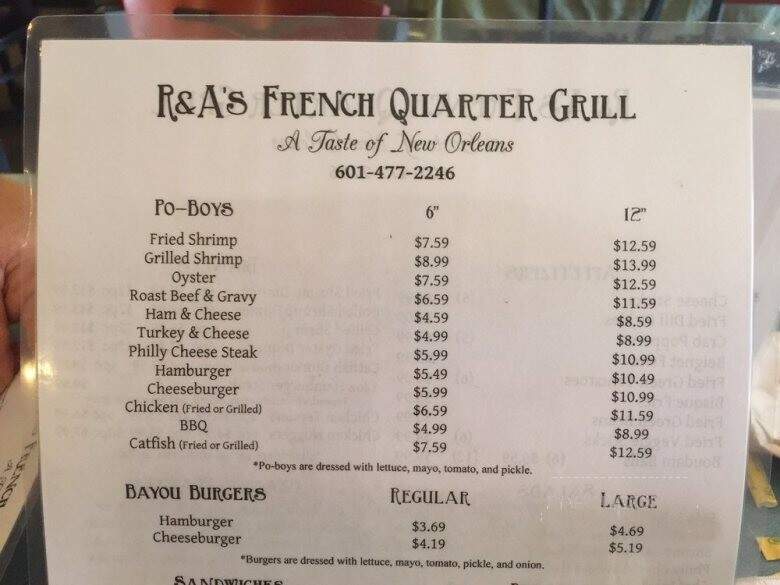 French Quarter Grill - Ellisville, MS menu_pic