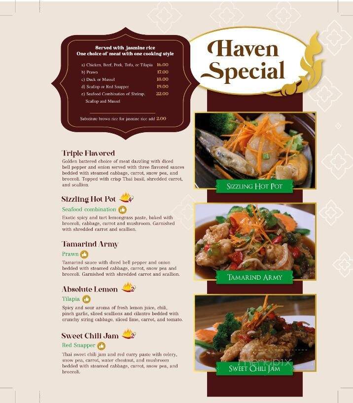 Thai Haven - Winter Haven, FL menu_pic