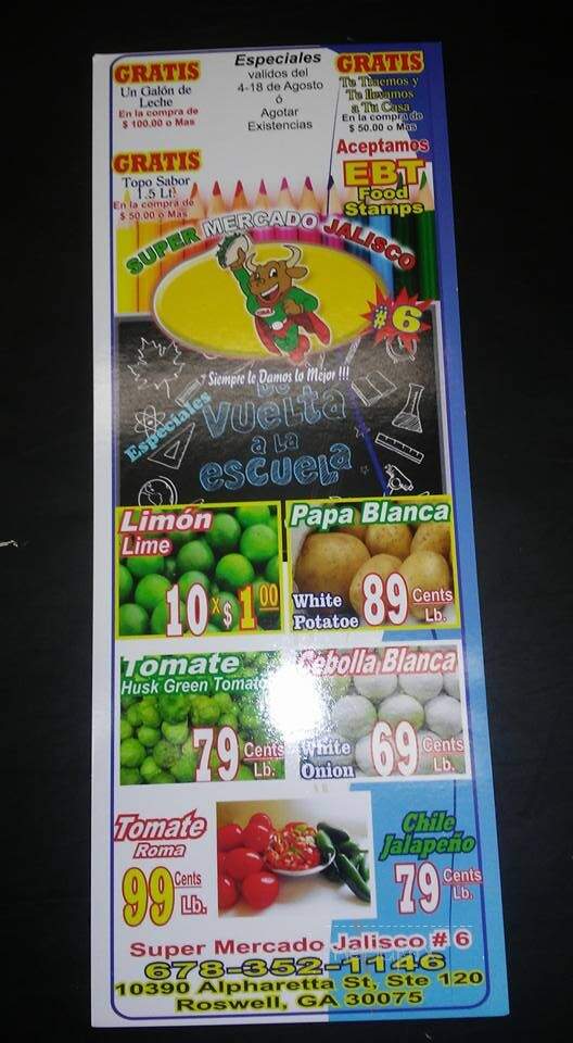 Super Mercado Jalisco - Roswell, GA menu_pic