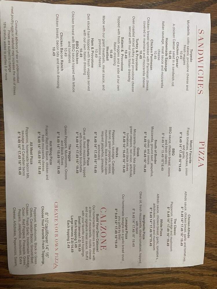 Italianos - El Centro, CA menu_pic