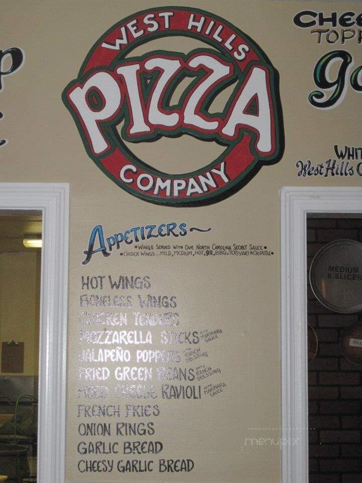 West Hills Pizza Company - West Hills, CA menu_pic
