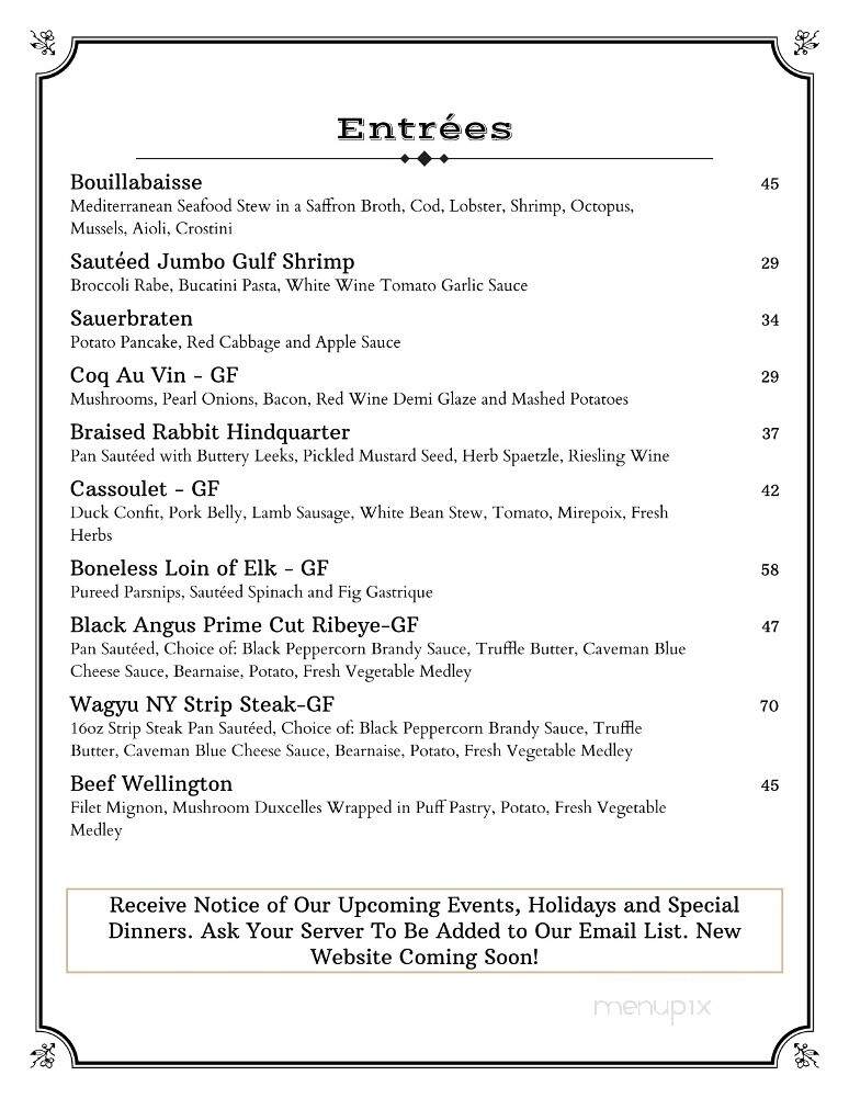 Westtown Fare Restaurant - Westtown, NY menu_pic