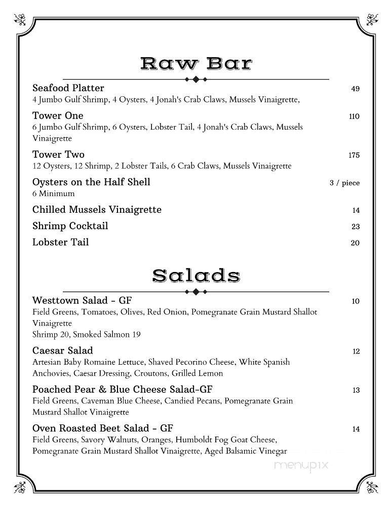 Westtown Fare Restaurant - Westtown, NY menu_pic