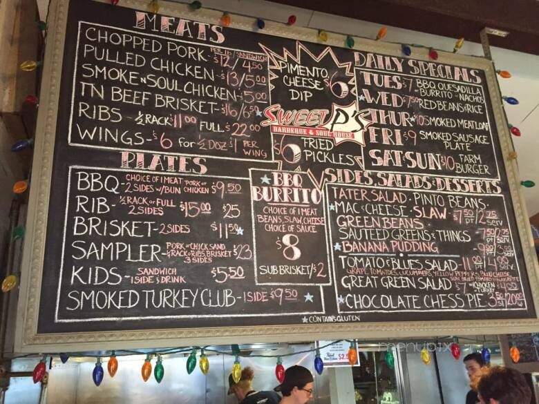 Sweet P's BBQ & Soul House - Knoxville, TN menu_pic