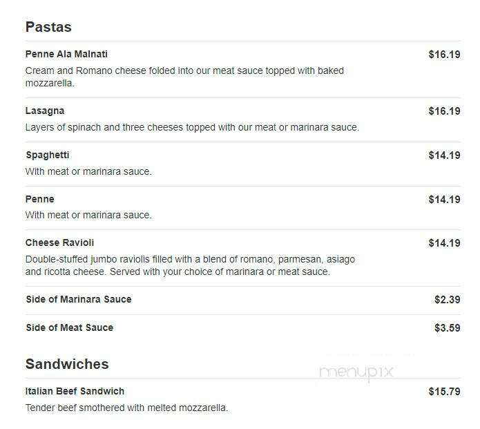 Lou Malnati's Pizzeria - Oswego, IL menu_pic