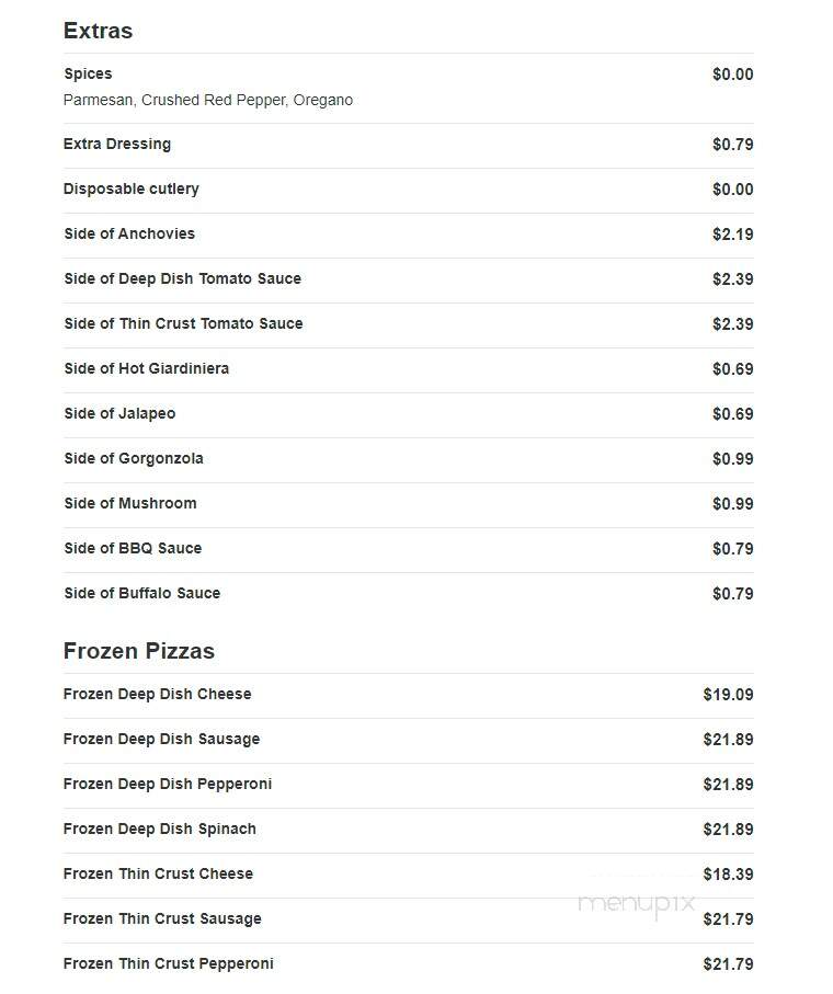 Lou Malnati's Pizzeria - Oswego, IL menu_pic