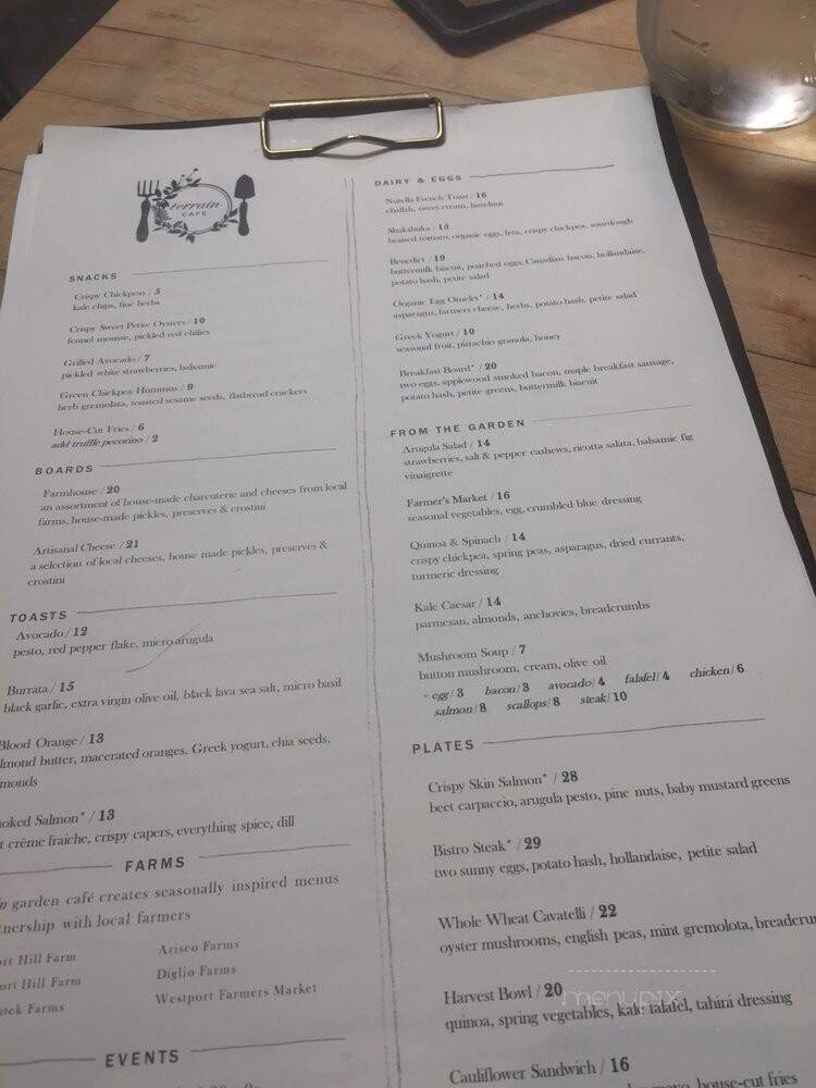 Terrain Garden Cafe - Westport, CT menu_pic