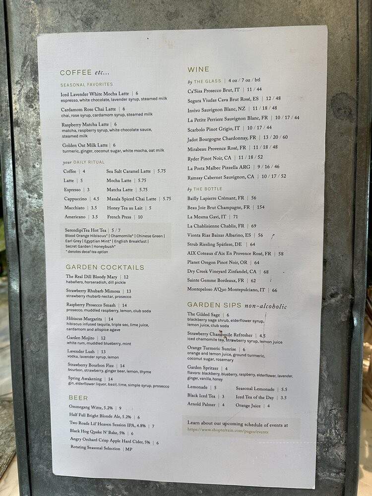 Terrain Garden Cafe - Westport, CT menu_pic