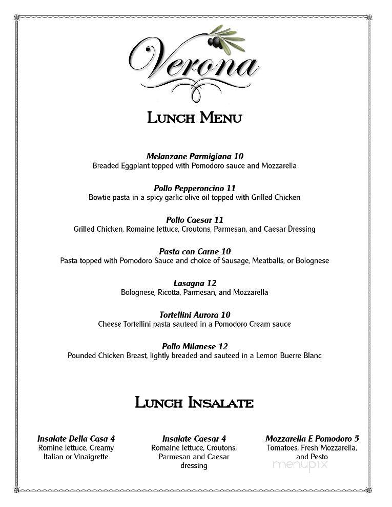 Verona Restaurant - Texarkana , AR menu_pic