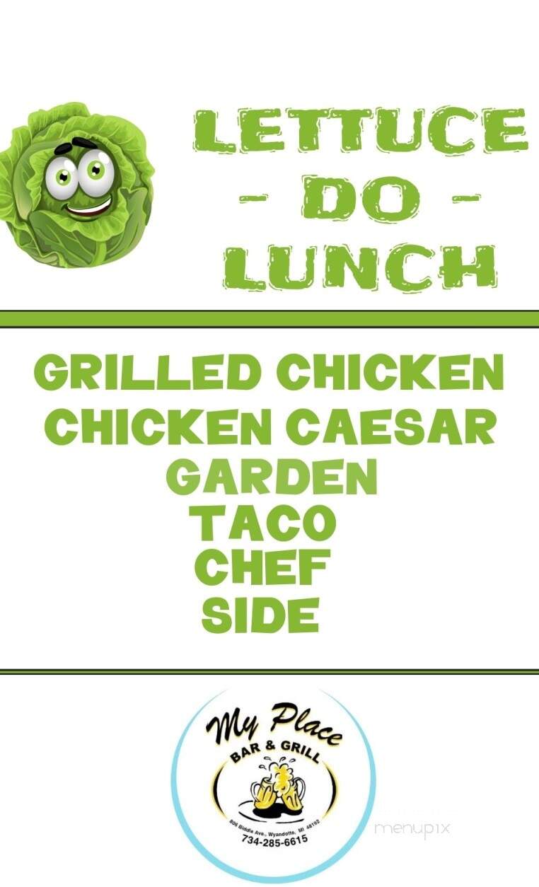 My Place Bar and Grill - Wyandotte, MI menu_pic