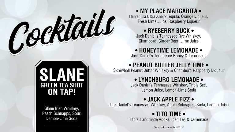 My Place Bar and Grill - Wyandotte, MI menu_pic