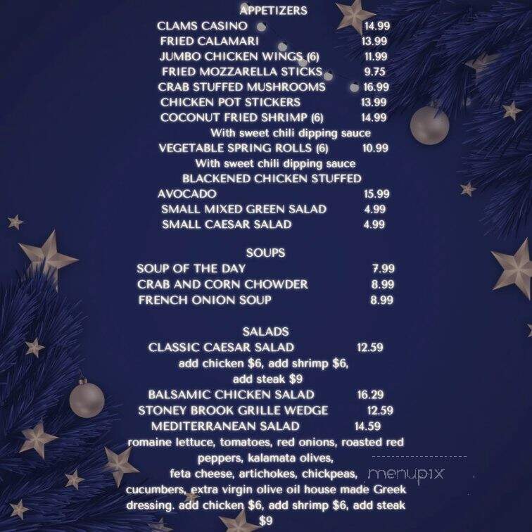 Stony Brook Grill - North Branch, NJ menu_pic