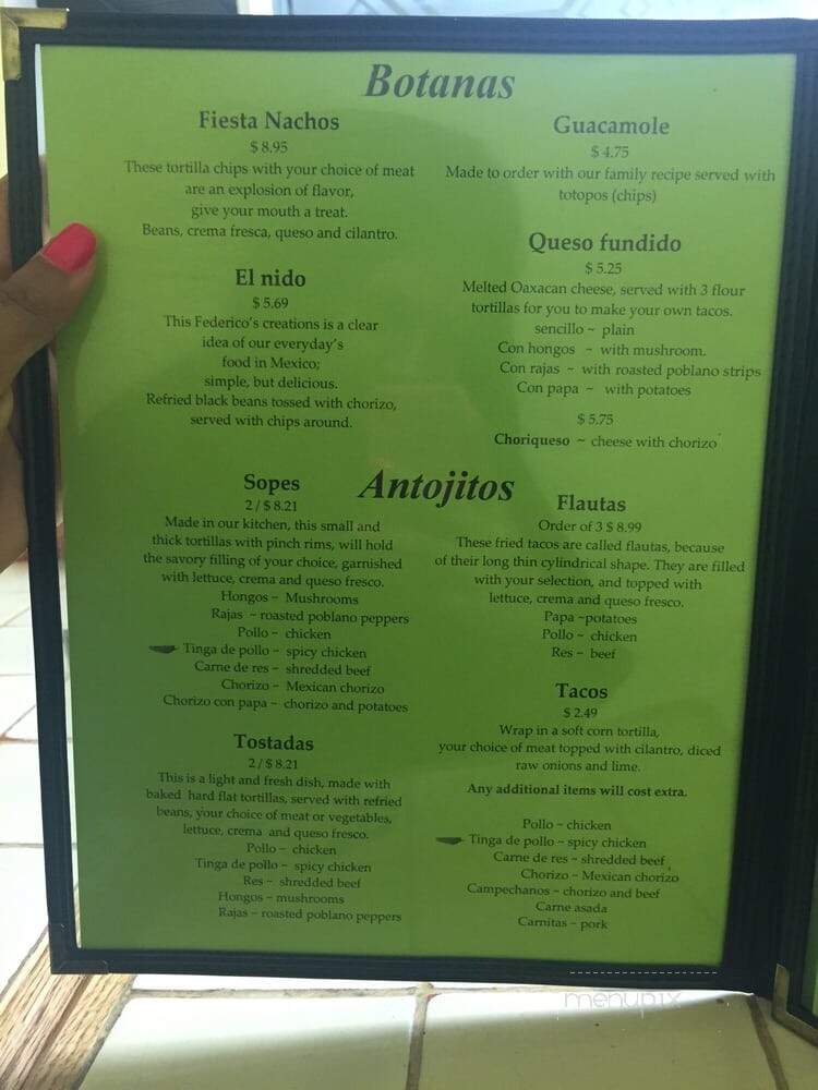 Fiesta Mexicana - Rosedale, MD menu_pic