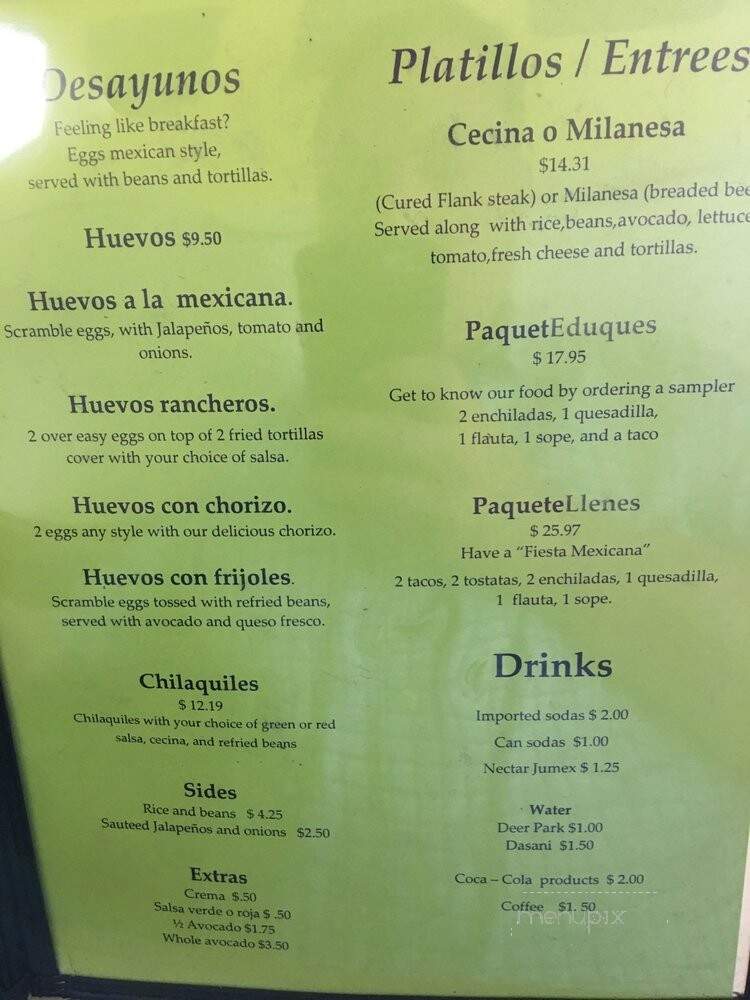 Fiesta Mexicana - Rosedale, MD menu_pic