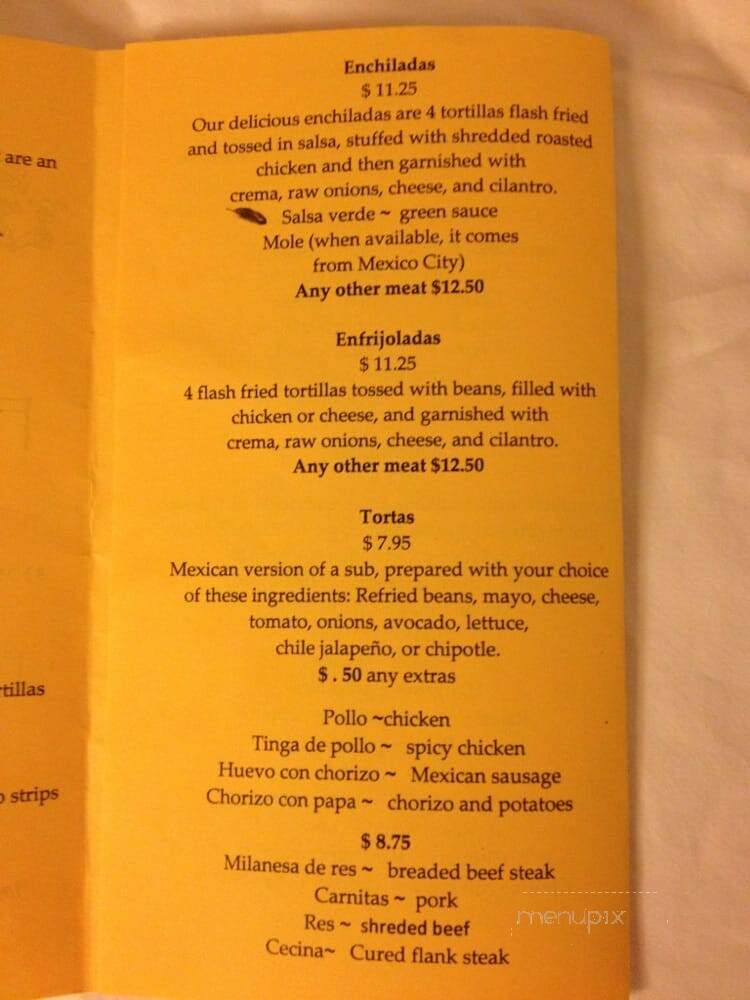 Fiesta Mexicana - Rosedale, MD menu_pic