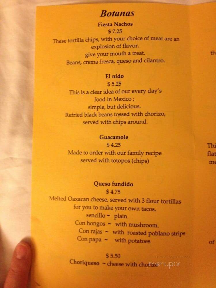 Fiesta Mexicana - Rosedale, MD menu_pic