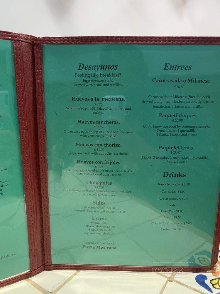 Fiesta Mexicana - Rosedale, MD menu_pic