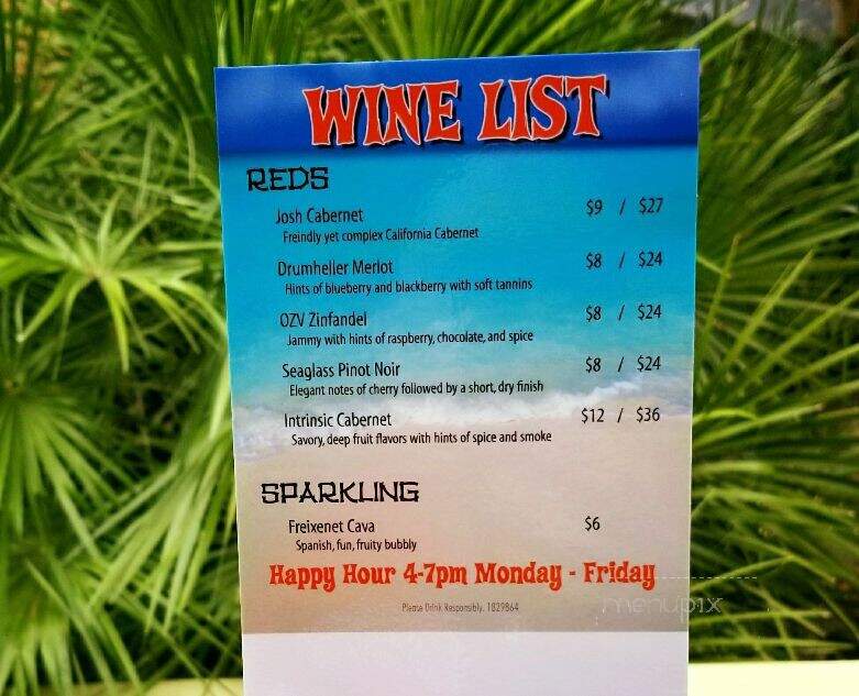 The Tiki Hut - Seneca, SC menu_pic
