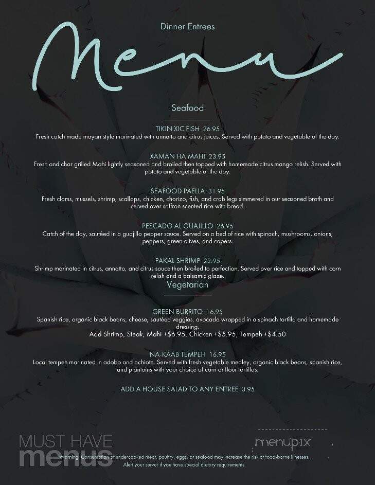 Casa Maya - St Augustine, FL menu_pic