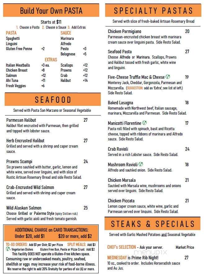 1285 Resto Bar - Florence, OR menu_pic