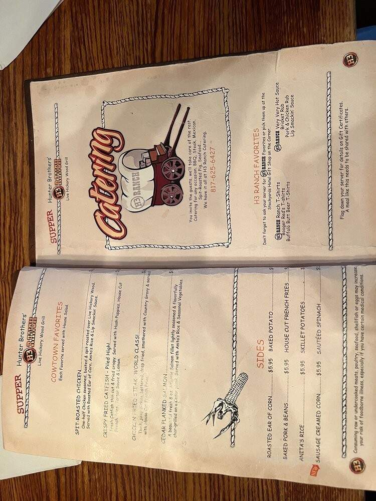 H3 Ranch - Fort Worth, TX menu_pic
