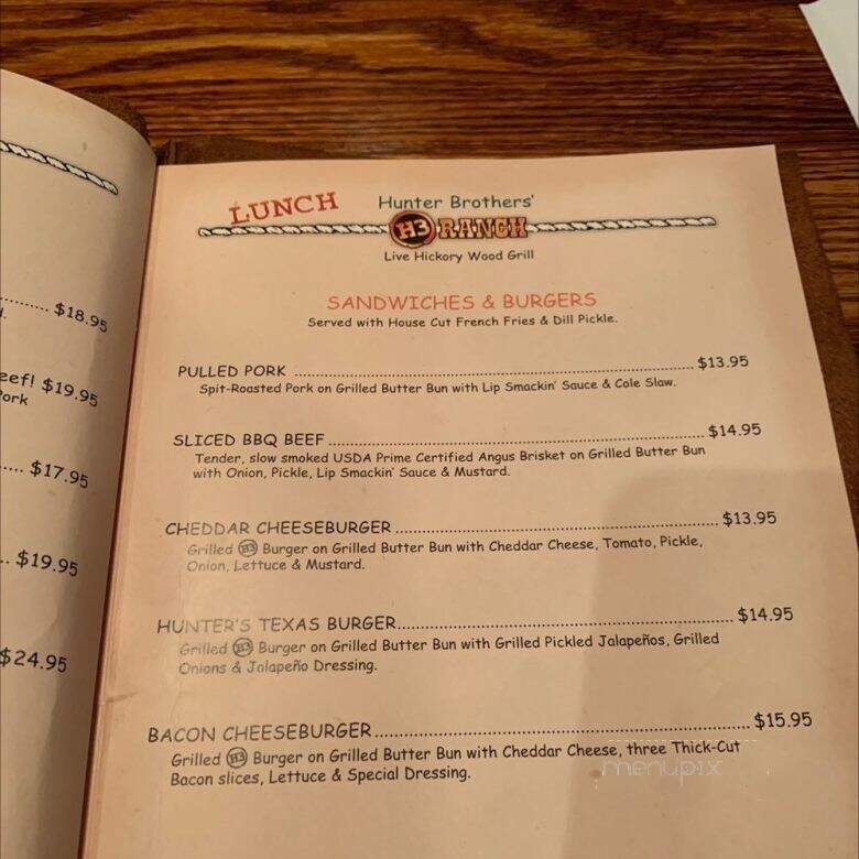 H3 Ranch - Fort Worth, TX menu_pic
