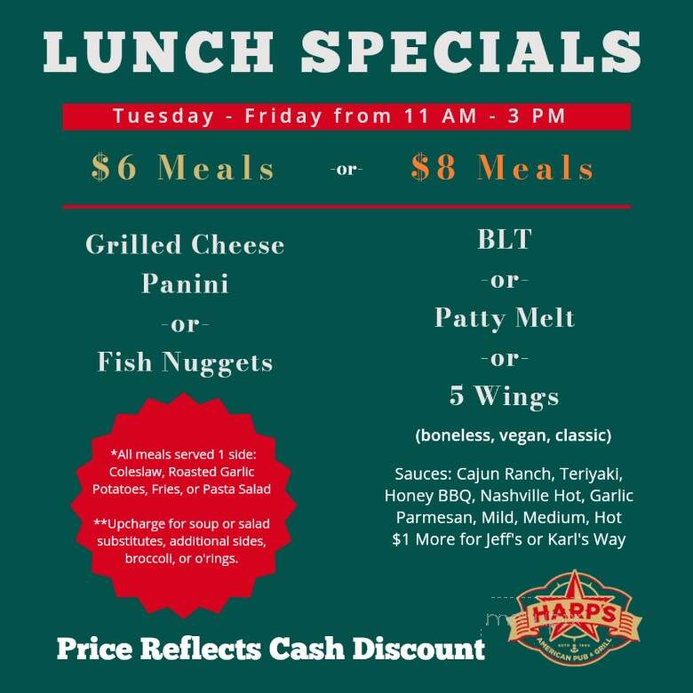 Harpoon Louie's - Jacksonville, FL menu_pic