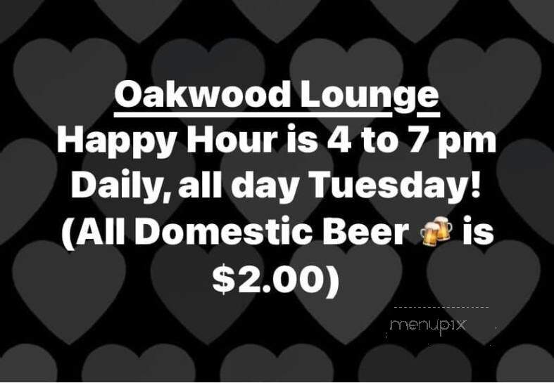 Oakwood Lounge - Pewamo, MI menu_pic