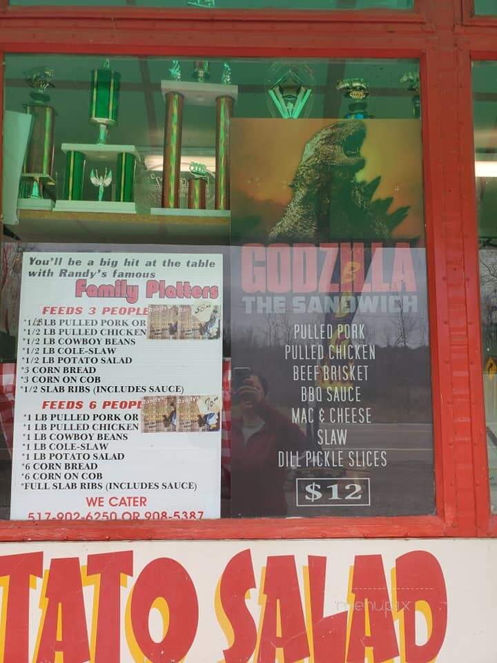 Randy's Roadside Bar-B-Que - Onsted, MI menu_pic