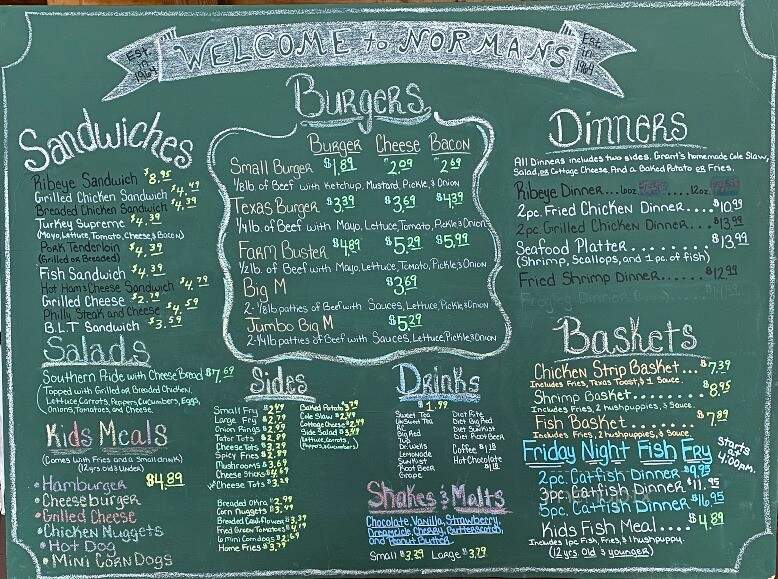 Norman Country Restaurant - Philpot, KY menu_pic