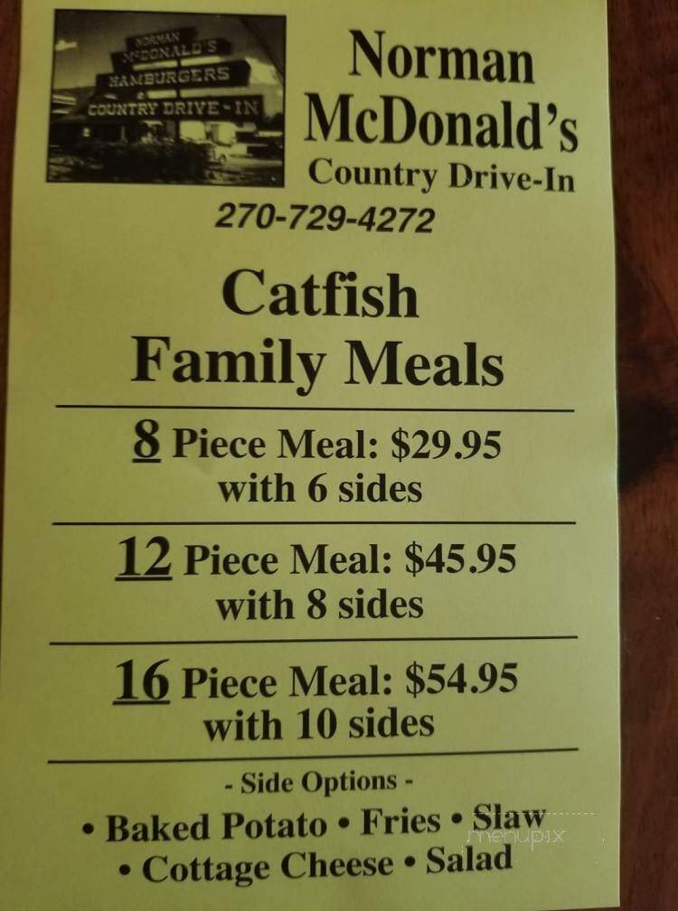Norman Country Restaurant - Philpot, KY menu_pic