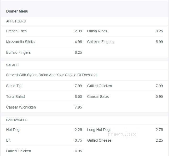 Clam Box - Wollaston, MA menu_pic
