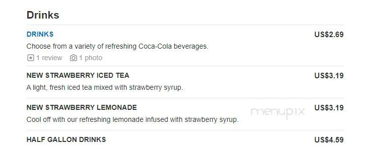 Krystal - Cedartown, GA menu_pic