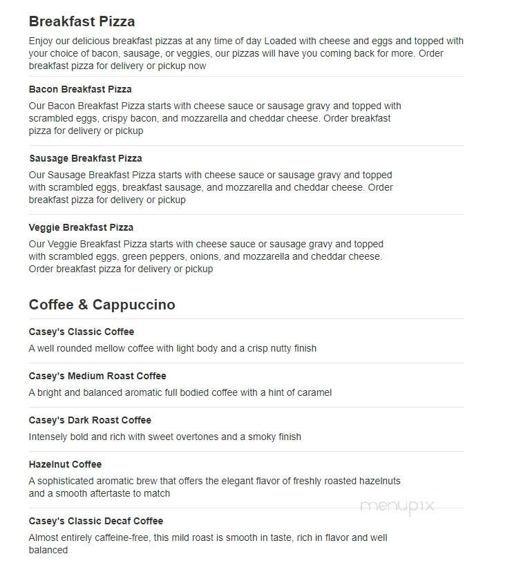 Caseys Carry Out Pizza - Paynesville, MN menu_pic
