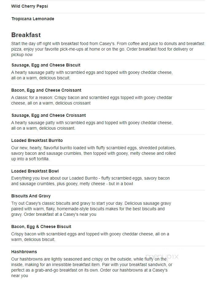 Caseys Carry Out Pizza - Paynesville, MN menu_pic