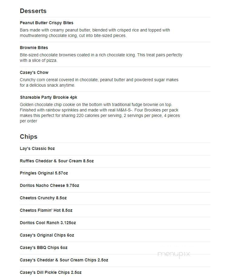 Caseys Carry Out Pizza - Paynesville, MN menu_pic