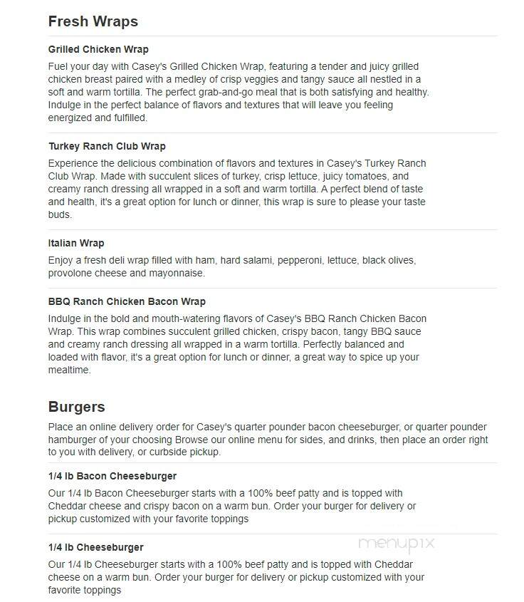 Caseys Carry Out Pizza - Paynesville, MN menu_pic