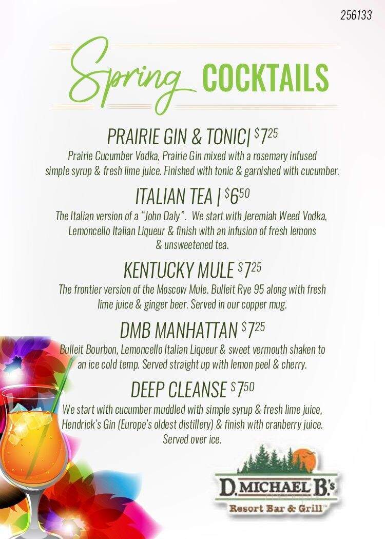 D Michael B's Resort Bar - Albertville, MN menu_pic