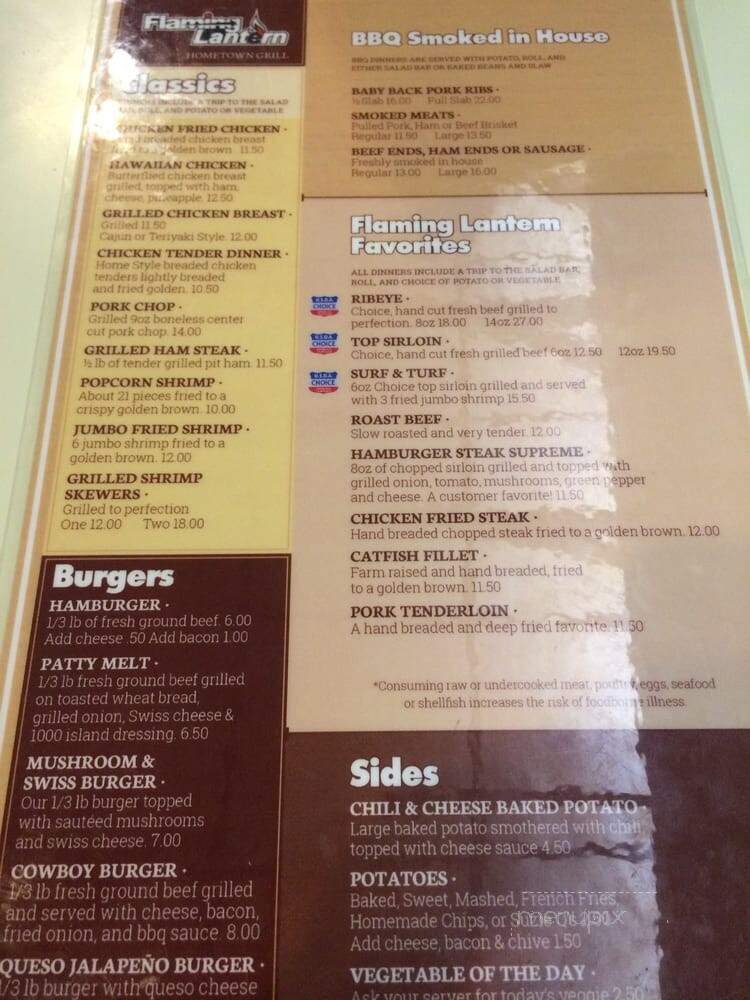 Flaming Lantern - Butler, MO menu_pic